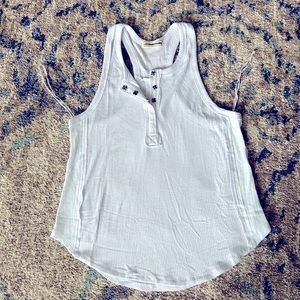 FREE PEOPLE ✨ We The Free Rib Racer Back Henley Tank (New w/o tag) Size: M